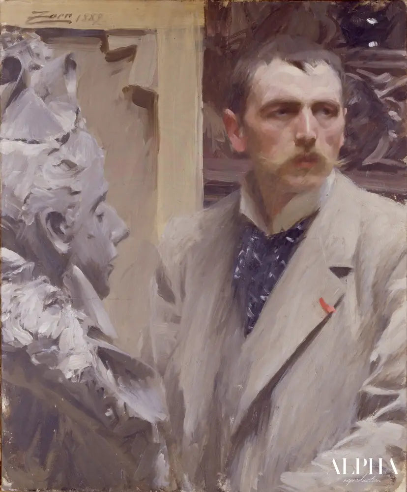 Autoportrait, 1889 - Anders Zorn - Reproductions de tableaux et peintures haut de gamme