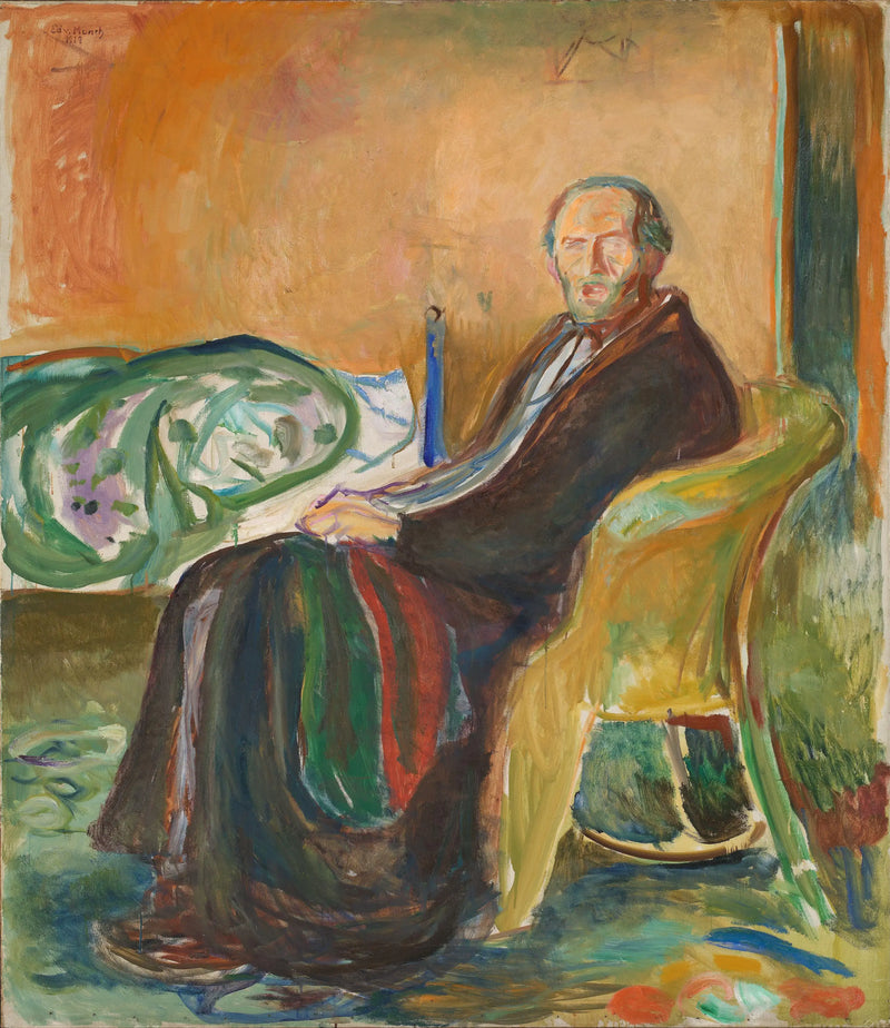 Self-Portrait with Spanish Flu - Edvard Munch