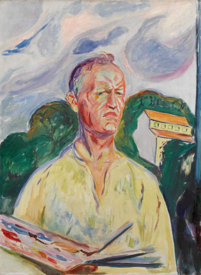Self-Portrait with Palette - Edvard Munch