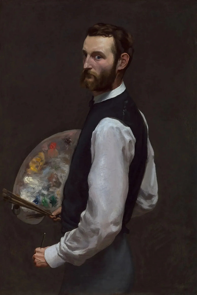 Self-Portrait with Palette - Frédéric Bazille