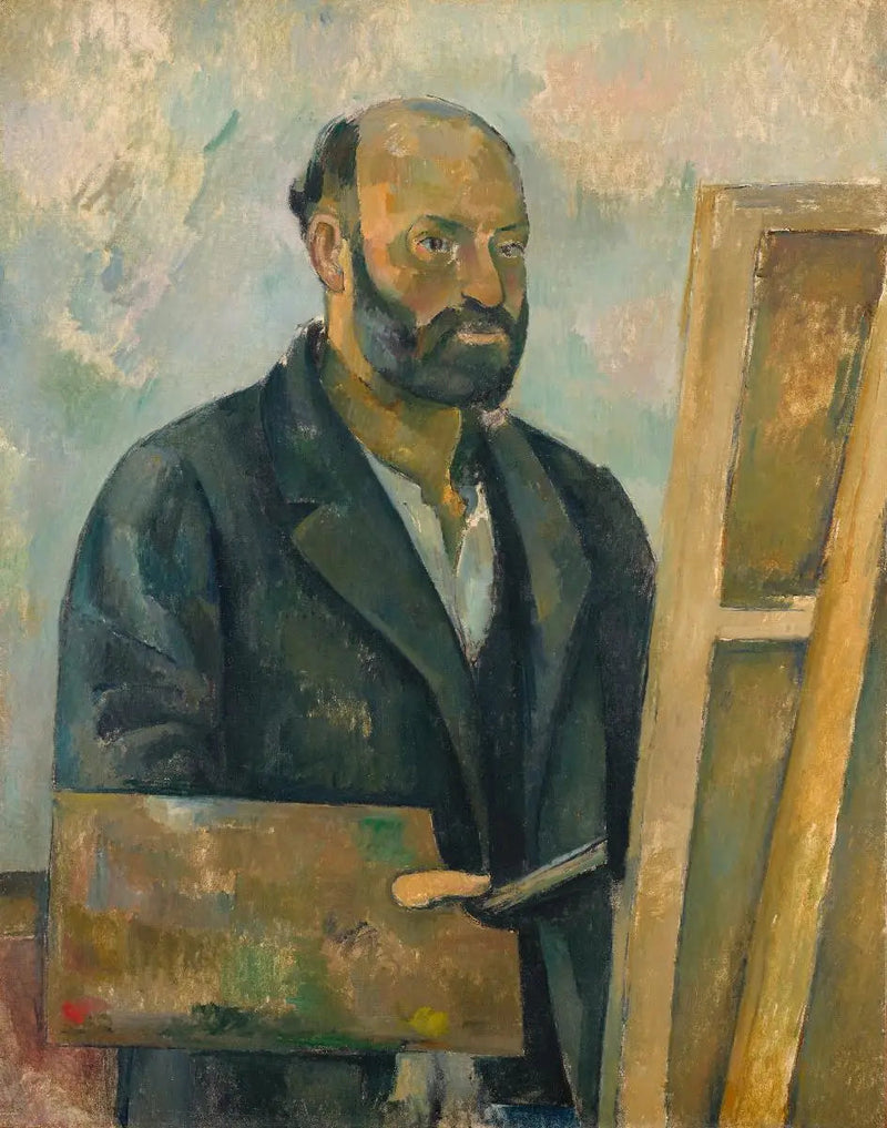 Self-Portrait with Palette - Paul Cézanne
