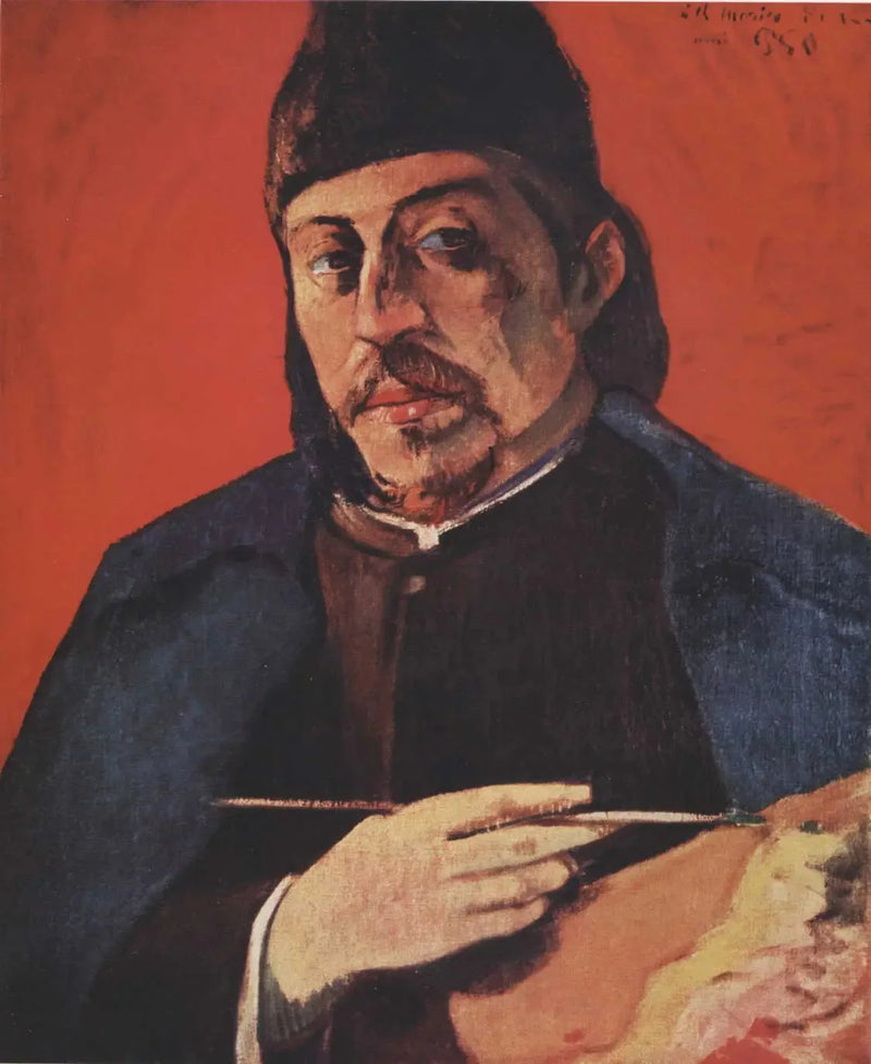 Self-Portrait with Palette - Paul Gauguin