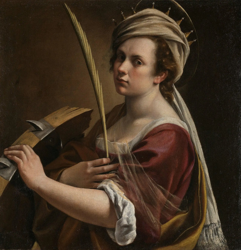 Self-Portrait at Saint Catherine of Alexandria - Artemisia Gentileschi
