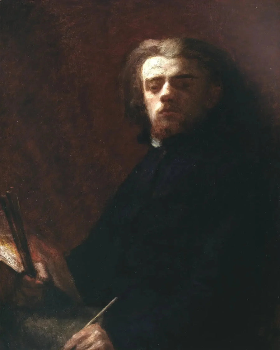 "Autoportrait assis, palette à la main" - Henri Fantin-Latour