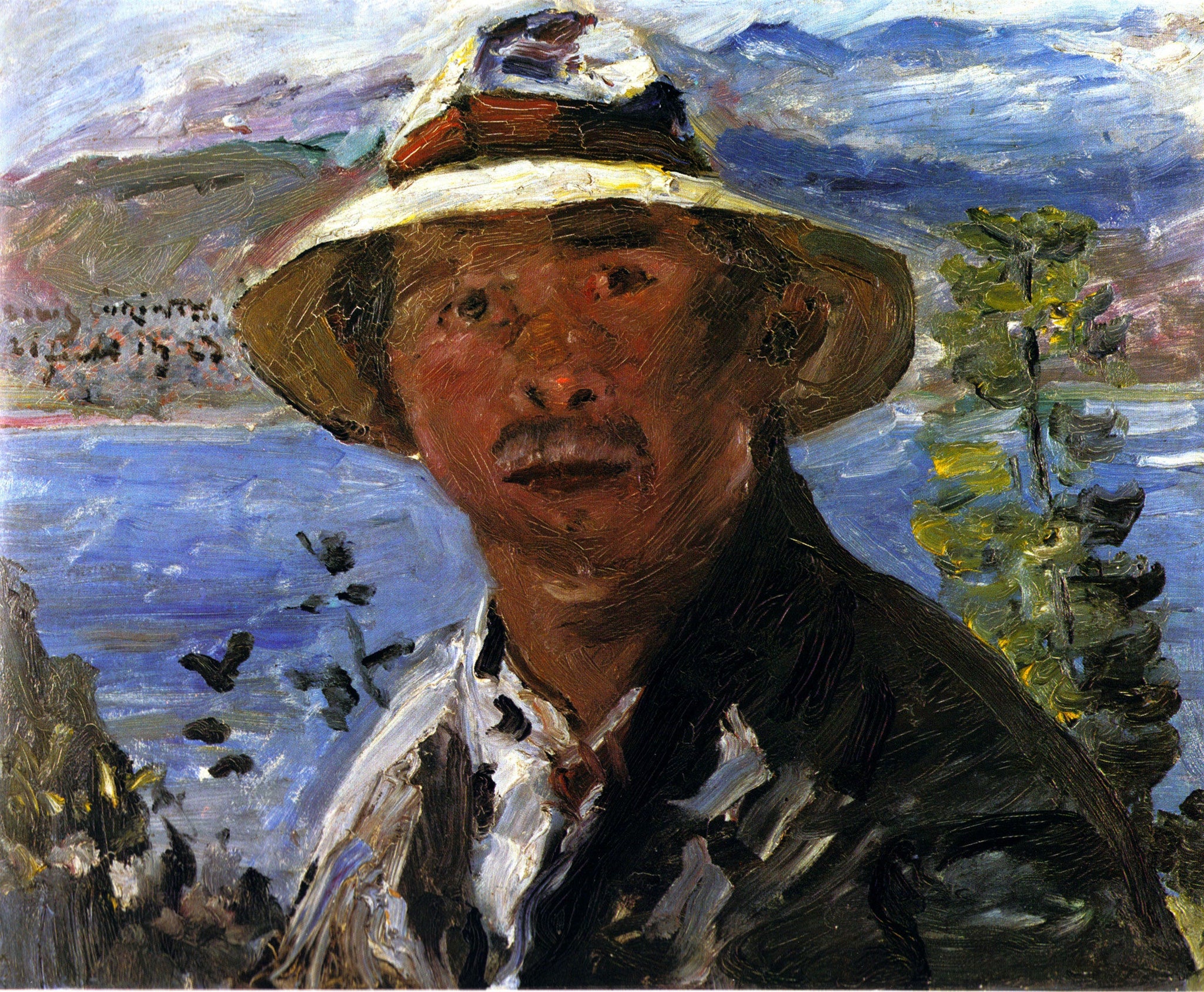 Autoportrait au chapeau - Lovis Corinth image 1 reproduction artisanale de tableau