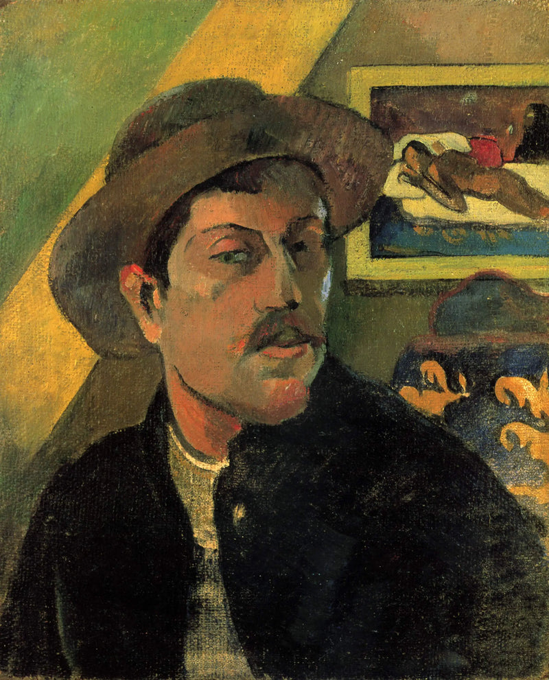 Self-Portrait with Hat - Paul Gauguin