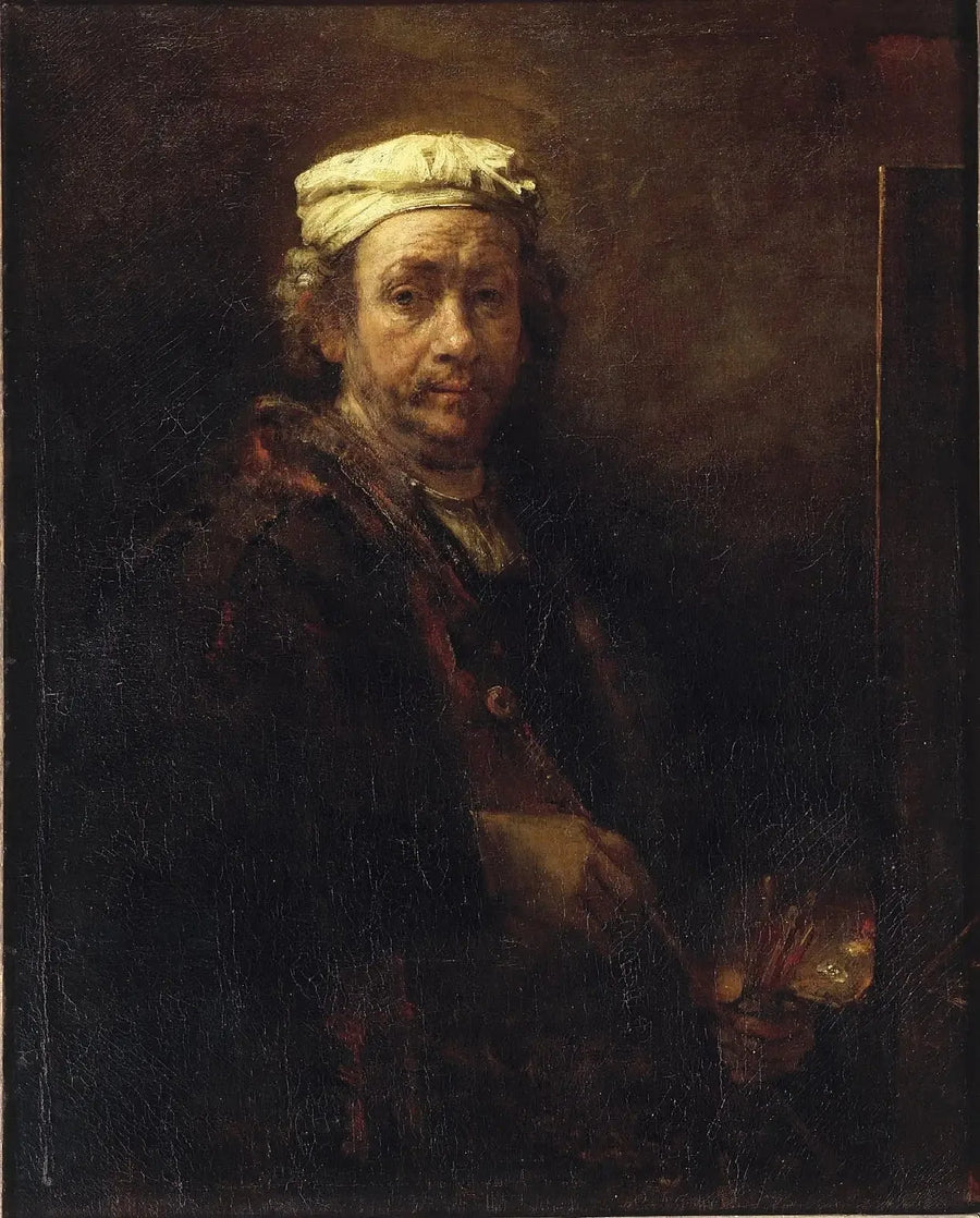 Self-Portrait at the Easel - Rembrandt