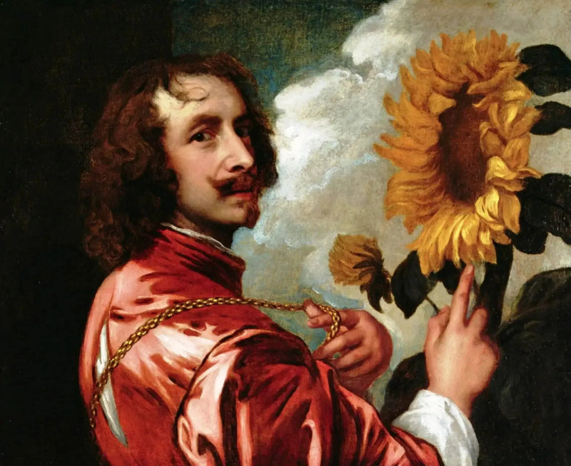 Self-Portrait with Sunflower - Antoine van Dyck