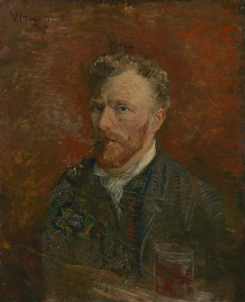 Self-Portrait with Glass - Vincent van Gogh