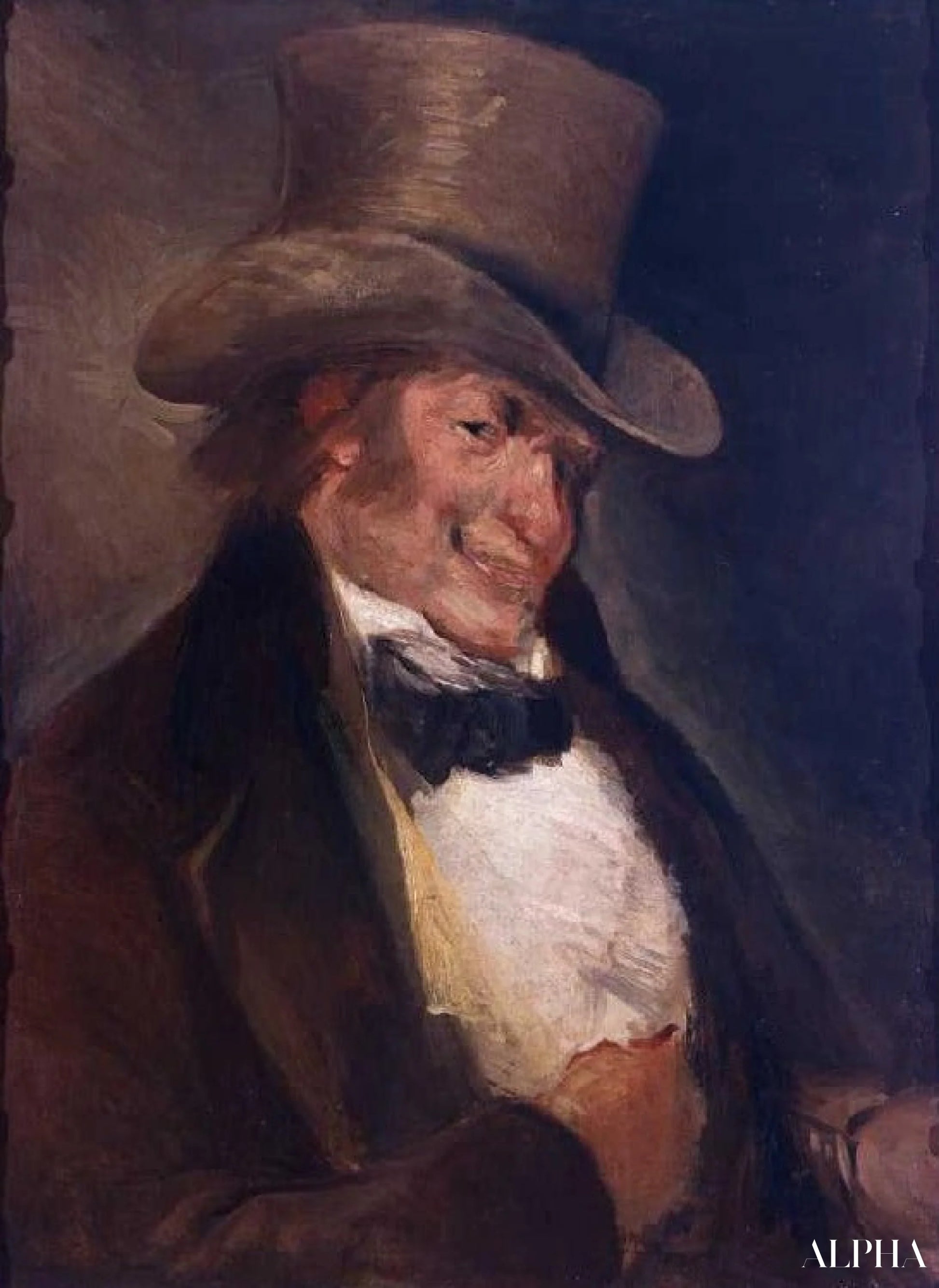 Autoportrait avec chapeau haut de forme - Francisco de Goya - Reproductions de tableaux et peintures haut de gamme