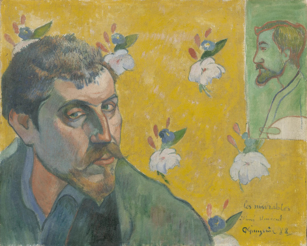 Reproduction du tableau « Autoportrait avec le portrait de Bernard - Paul Gauguin » par Alpha Reproduction en peinture à l’huile