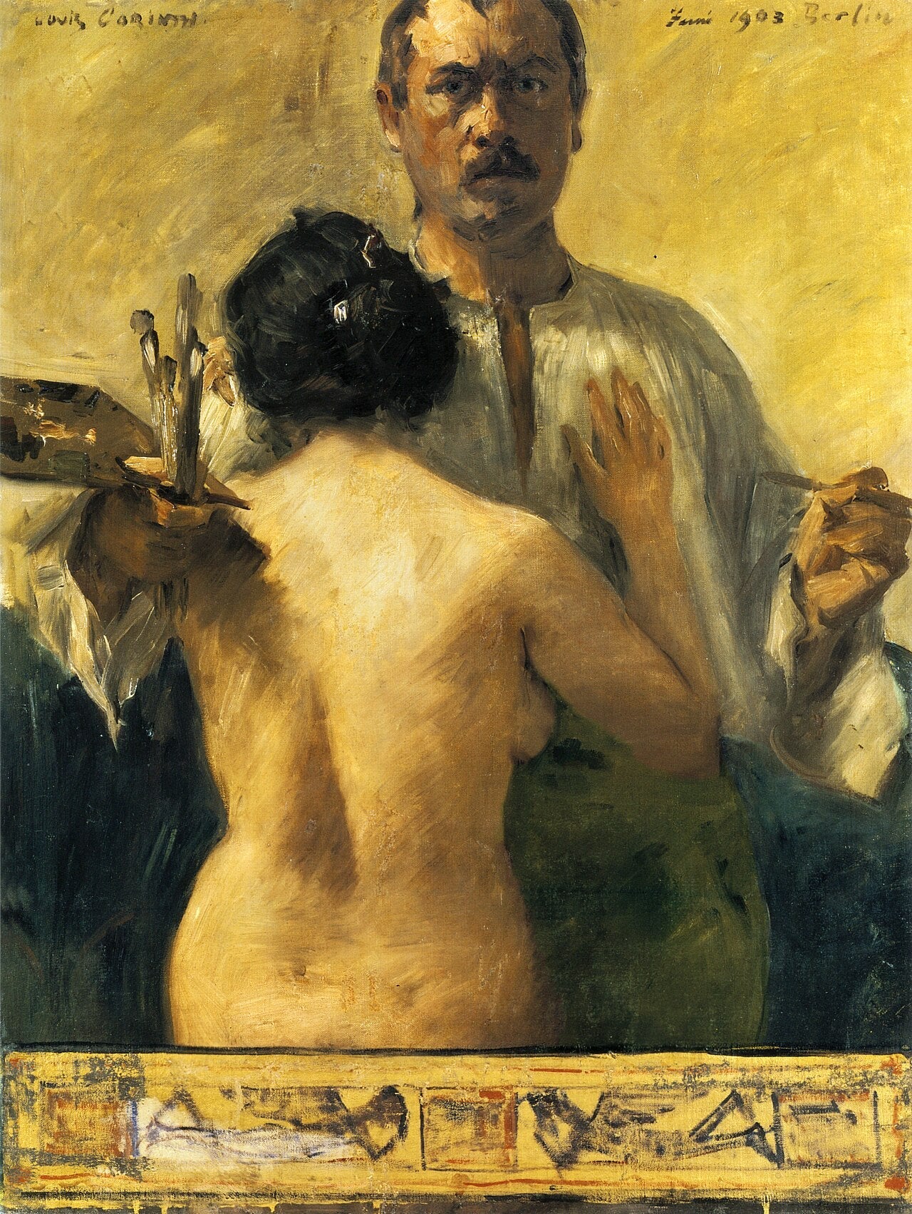 Autoportrait avec modèle - Lovis Corinth image 1 tableau peint à l’huile sur toile
