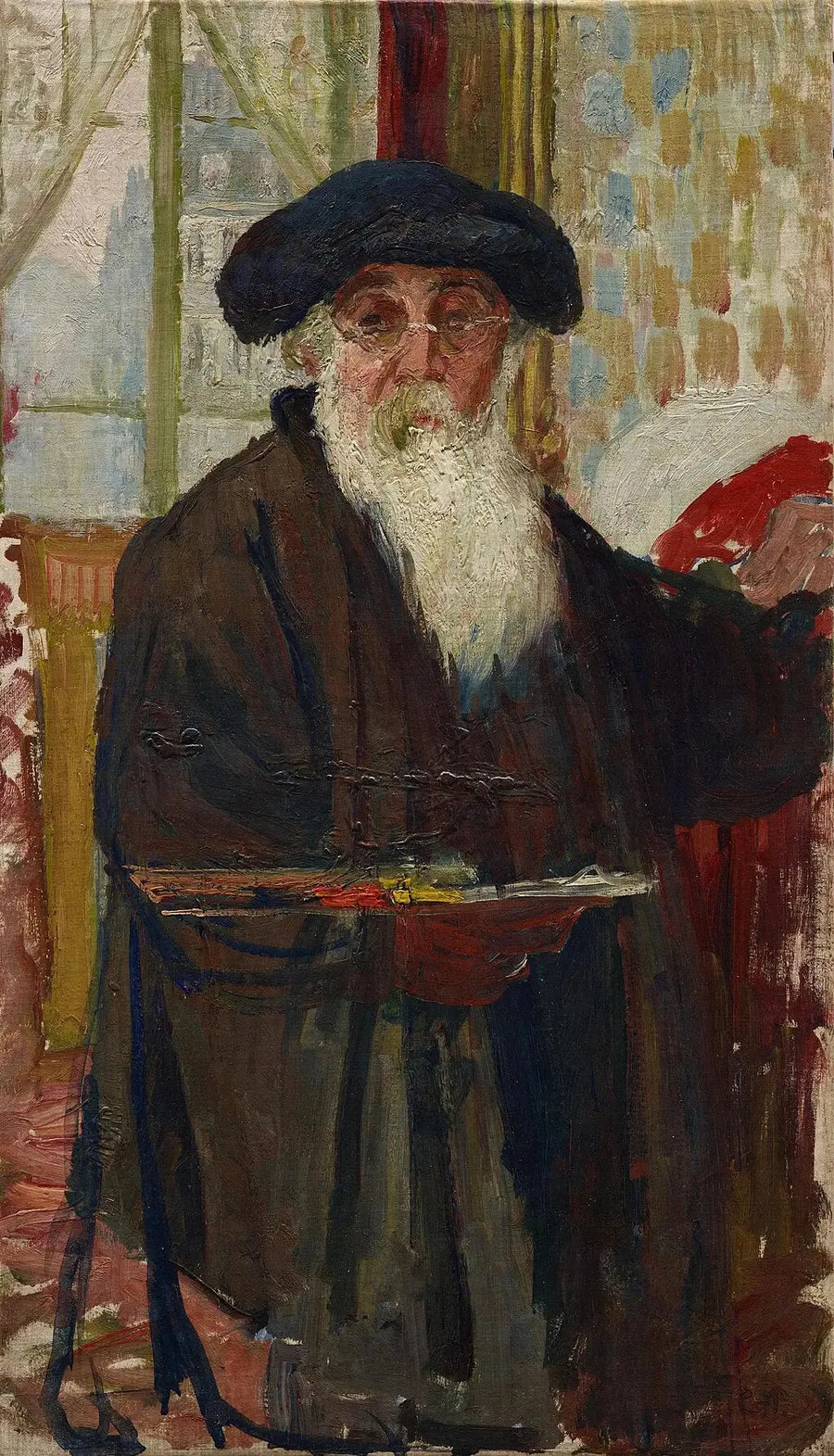 Self-Portrait with Palette - Camille Pissarro