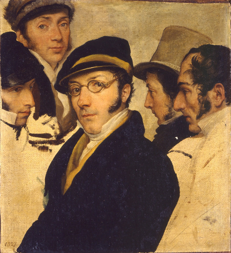 Self-portrait with a Group of Friends - Francesco Hayez