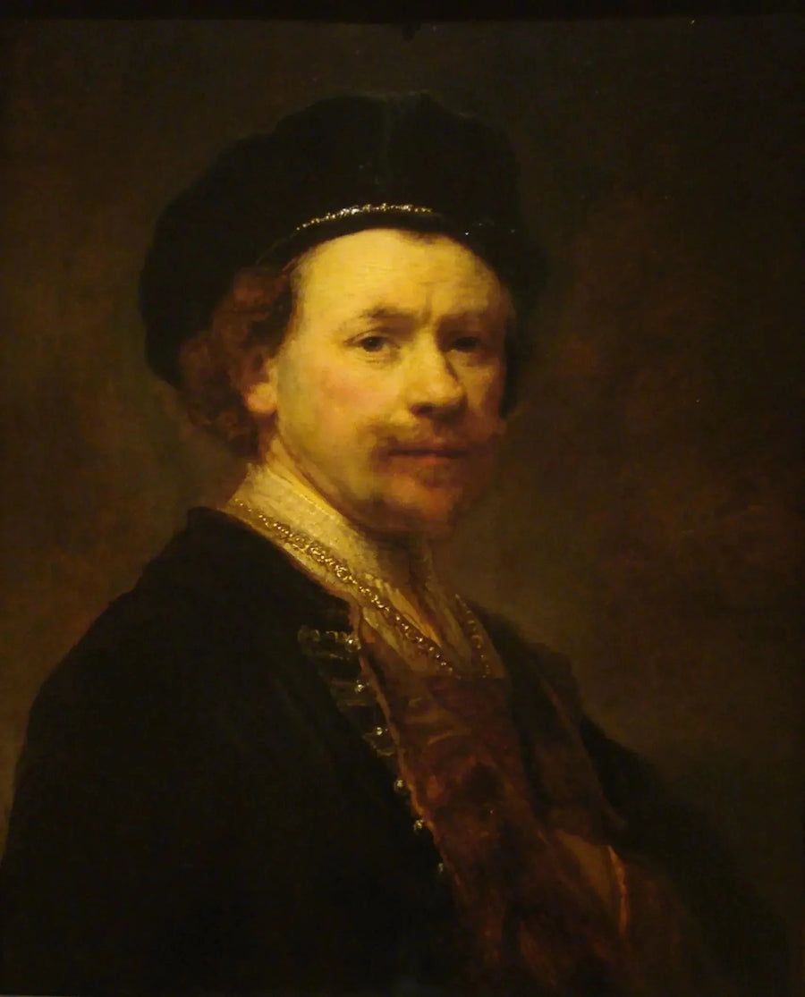 Self-Portrait with Beret - Rembrandt