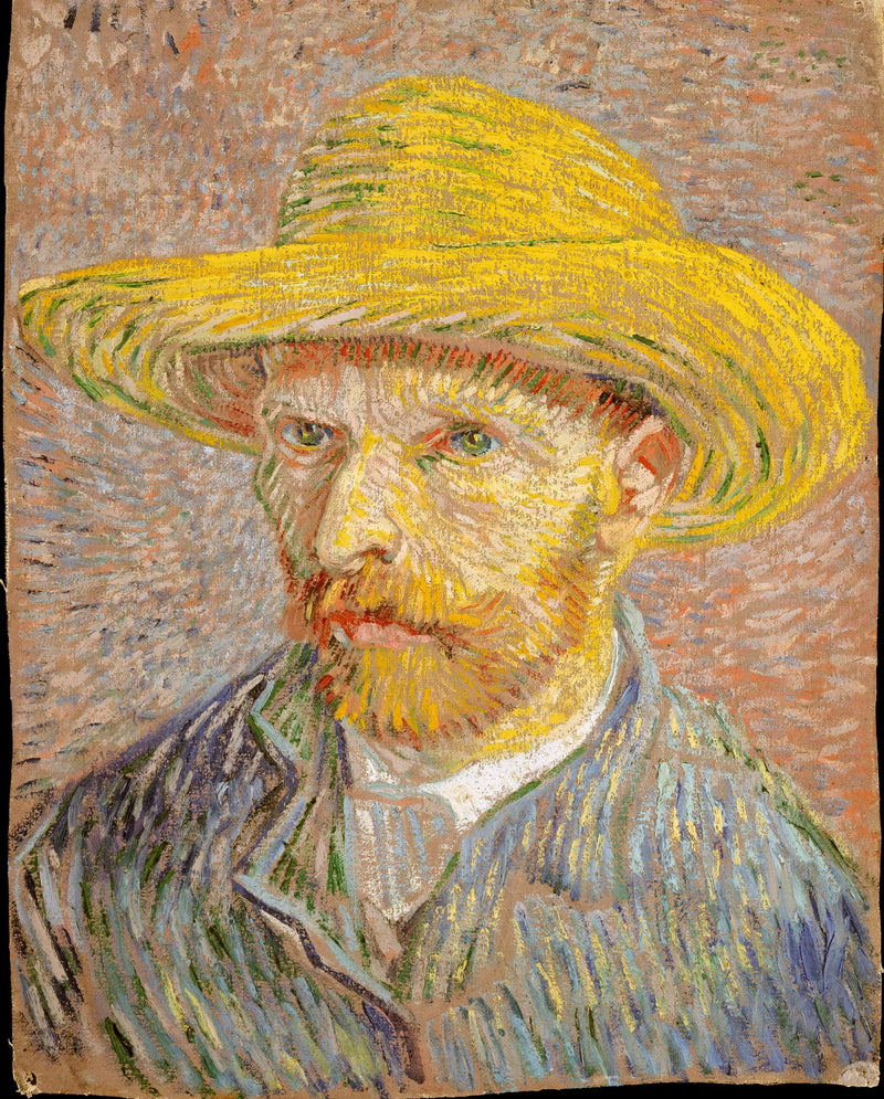 Self-Portrait with Straw Hat - Vincent van Gogh