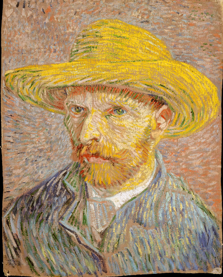 Self-Portrait with Straw Hat - Vincent van Gogh