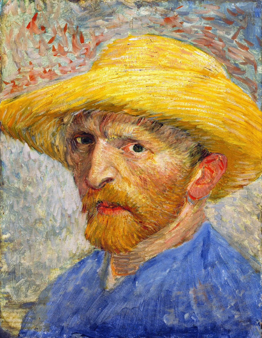 Self-Portrait with Straw Hat - Vincent van Gogh