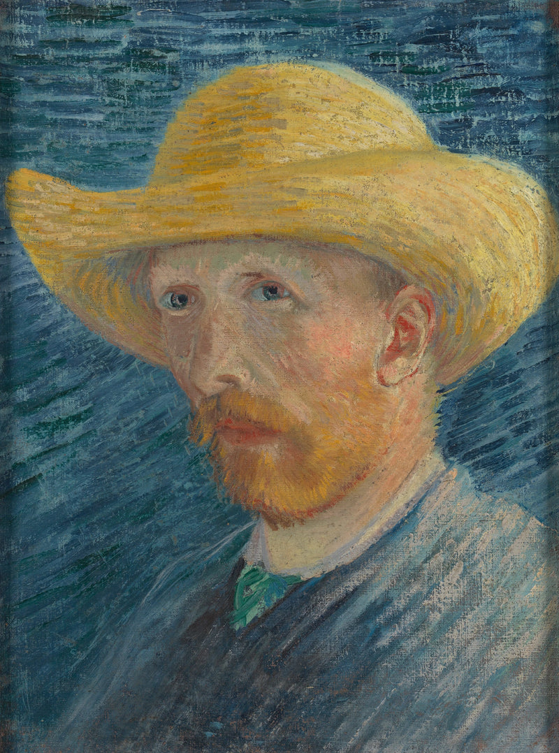Self-Portrait with Straw Hat - Vincent van Gogh