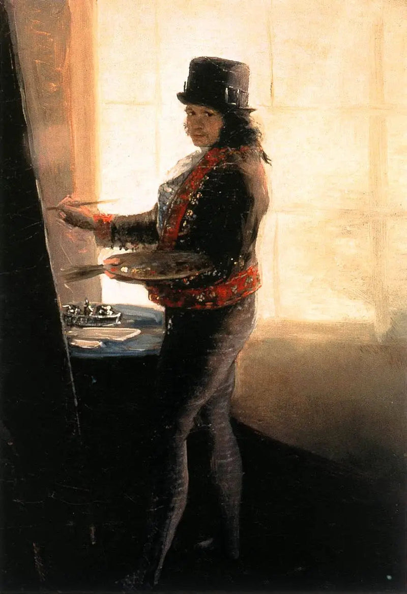 Self-Portrait in the Studio - Francisco de Goya