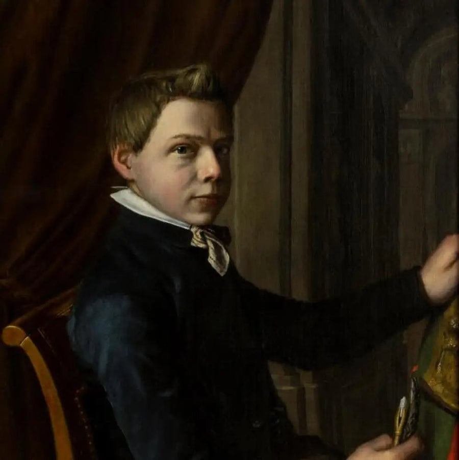 Self-Portrait of Laurens Alma Tadema as a boy - Lawrence Alma-Tadema