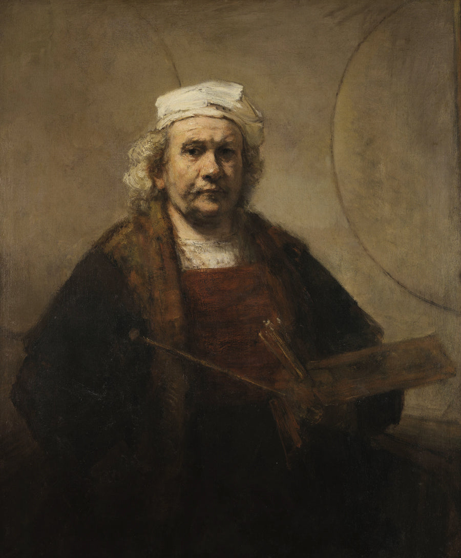 Self-Portrait with Two Circles - Rembrandt