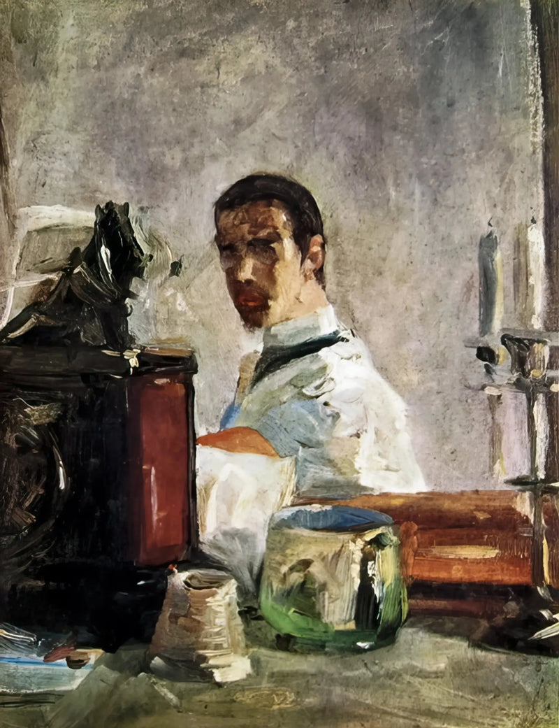 Self-Portrait in Front of a Mirror - Henri de Toulouse-Lautrec