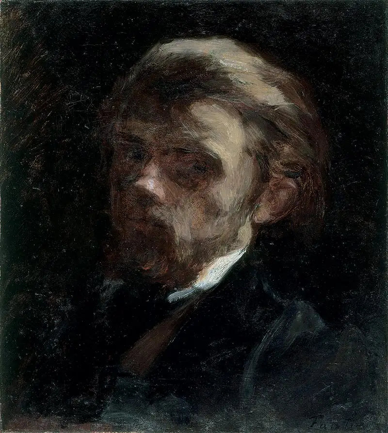 Self-portrait bust, three-quarters to the left - Henri Fantin-Latour