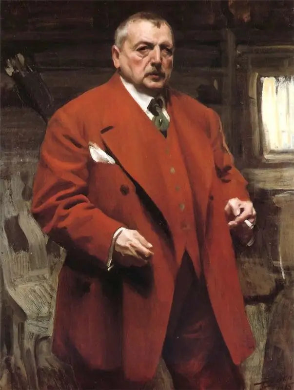 Self-Portrait in Red - Anders Zorn