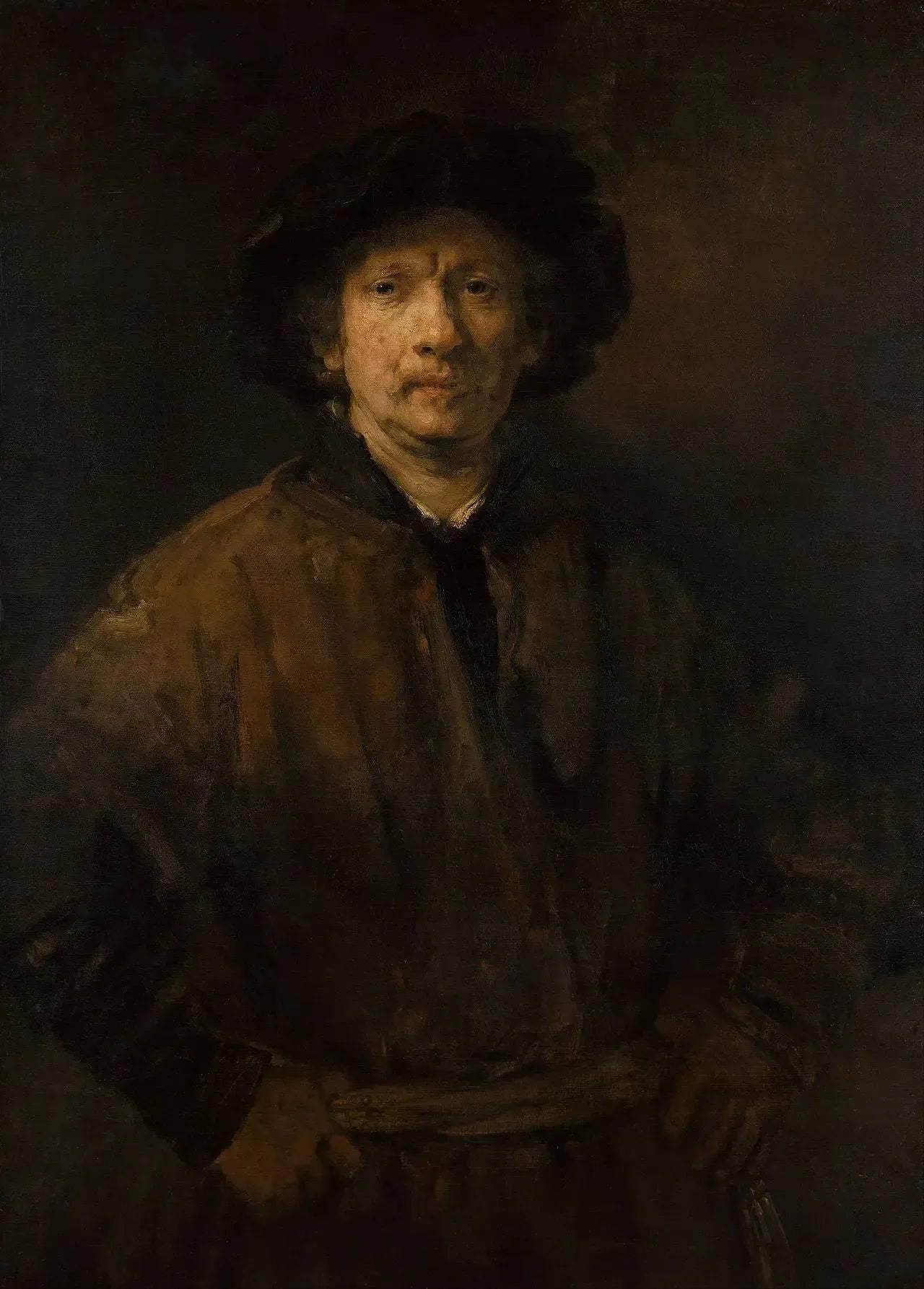 Autoportrait - Rembrandt image 1 copie peinte à la main à l’huile