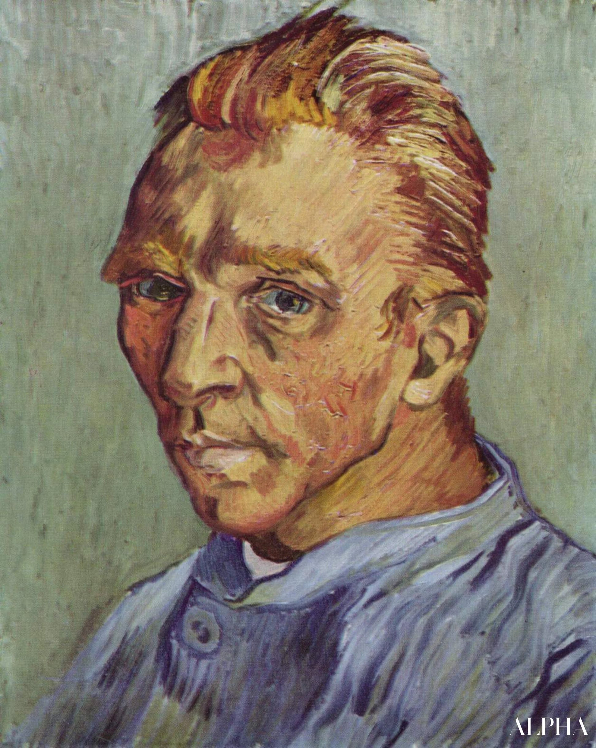 Autoportrait sans barbe - Van Gogh - Reproductions de tableaux et peintures haut de gamme