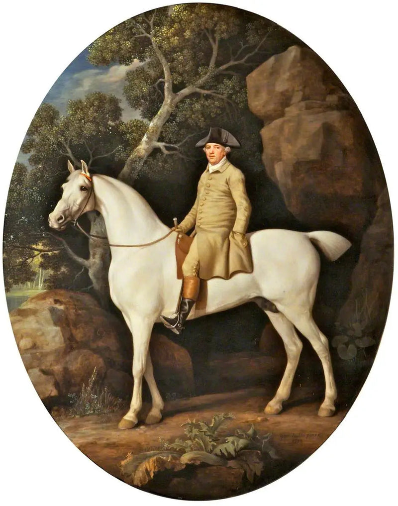 Self-Portrait on a White Hunter - George Stubbs