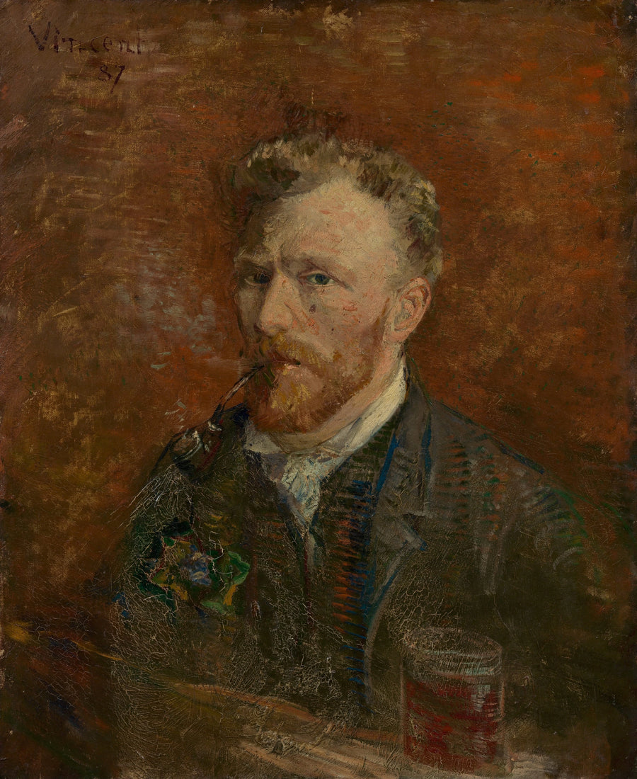 Self-Portrait with Glass - Vincent van Gogh
