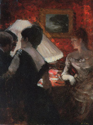 Around the lampshade - Giuseppe De Nittis