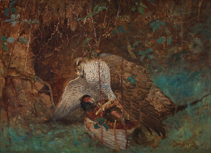 Around the wood pigeons and pheasant - Bruno Liljefors