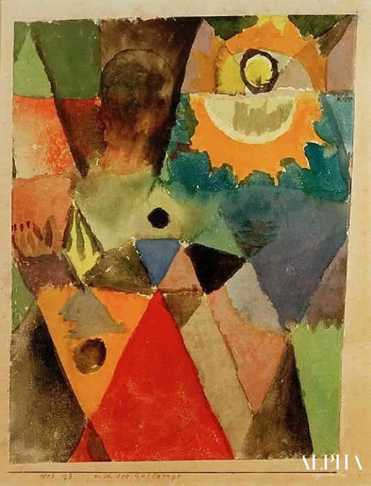 Avec la lampe à gaz - Paul Klee - Reproductions de tableaux et peintures haut de gamme