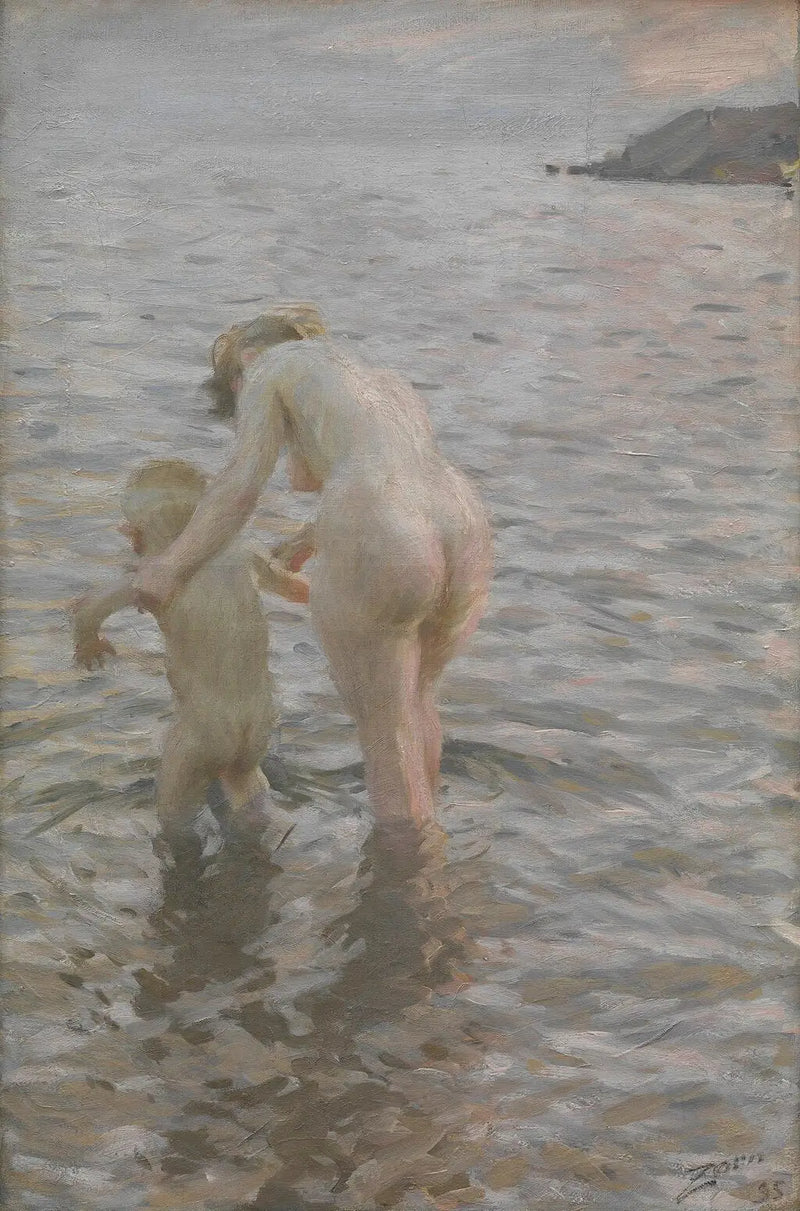 With His Mother - Anders Zorn