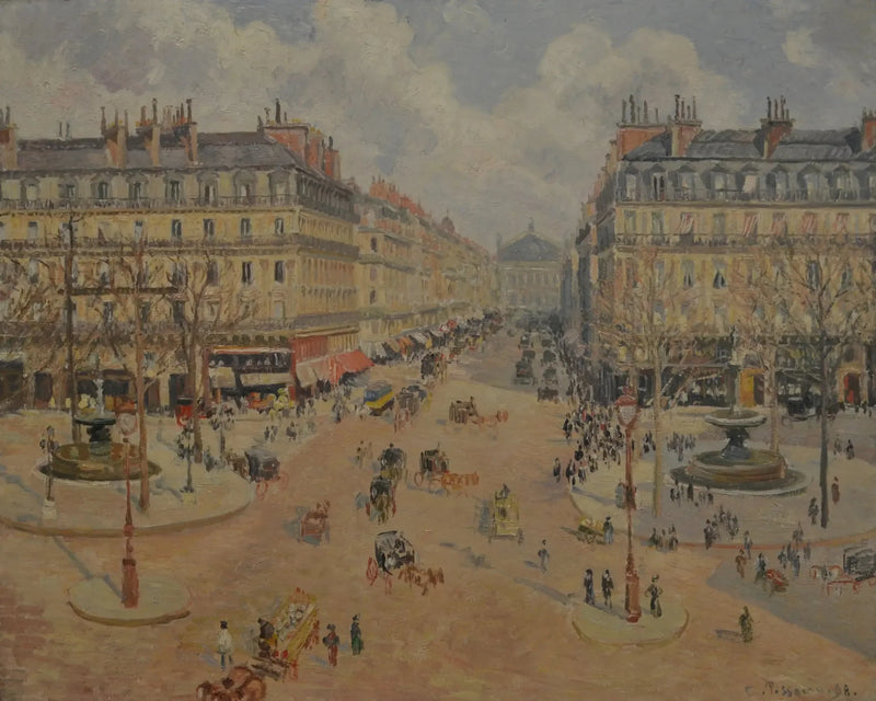 Avenue de l'Opéra, the morning sun - Camille Pissarro