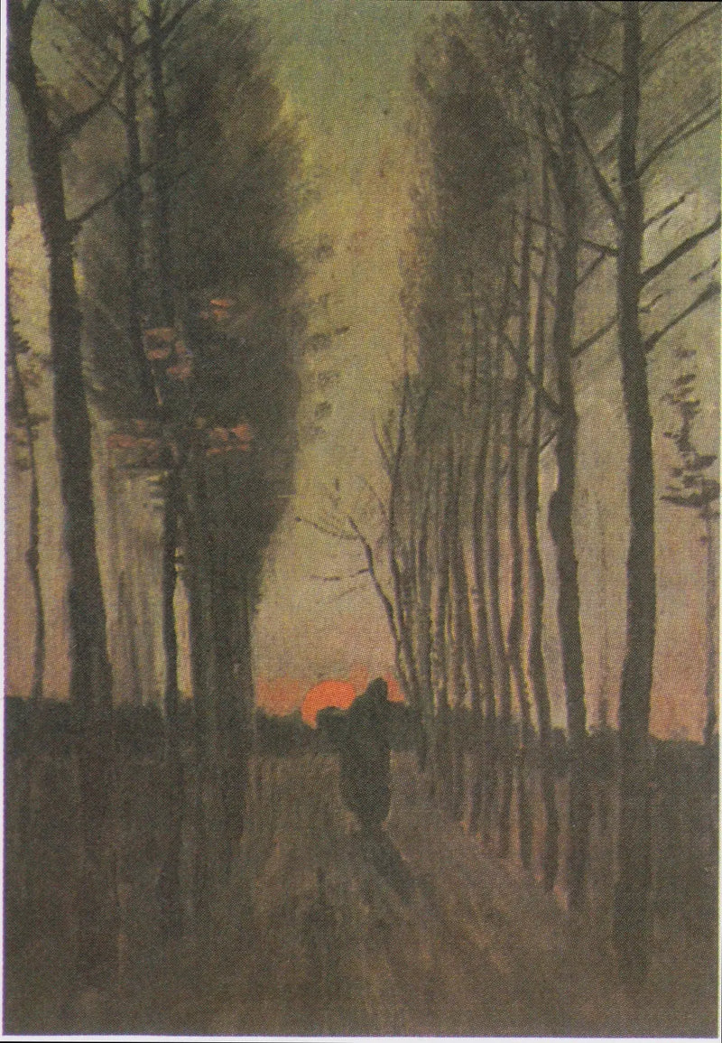 Poplar Avenue at Sunset - Vincent van Gogh