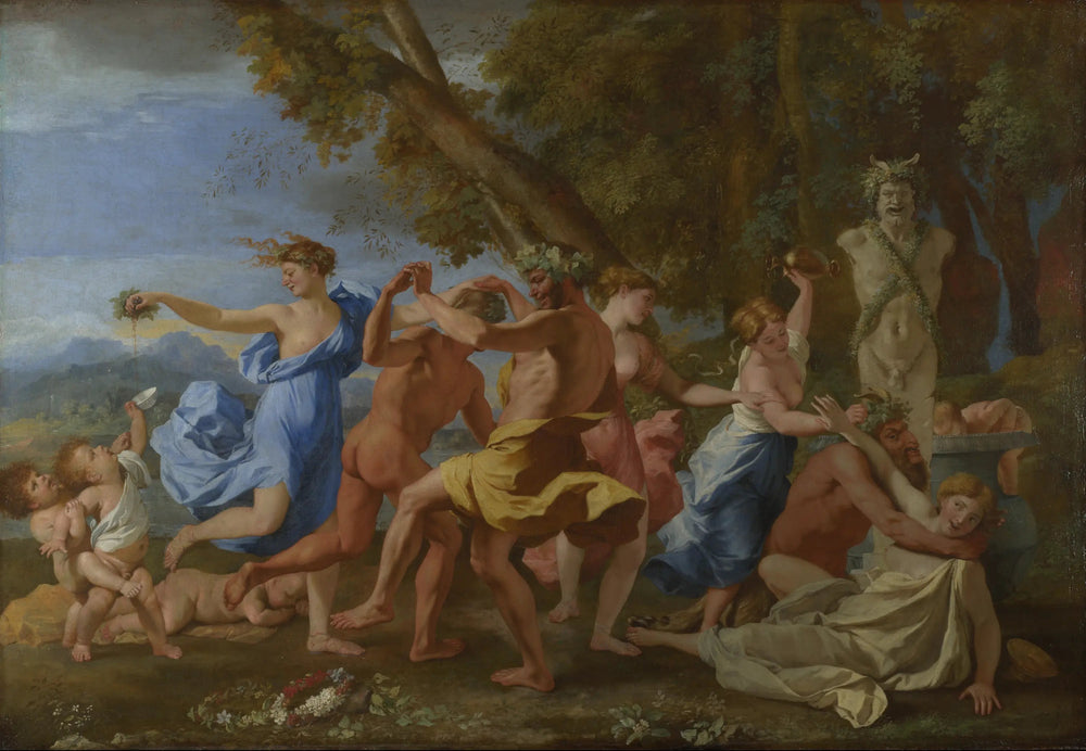 Bacchanale devant un terme - Nicolas Poussin image 1 reproduction d’œuvre d’art à l’huile