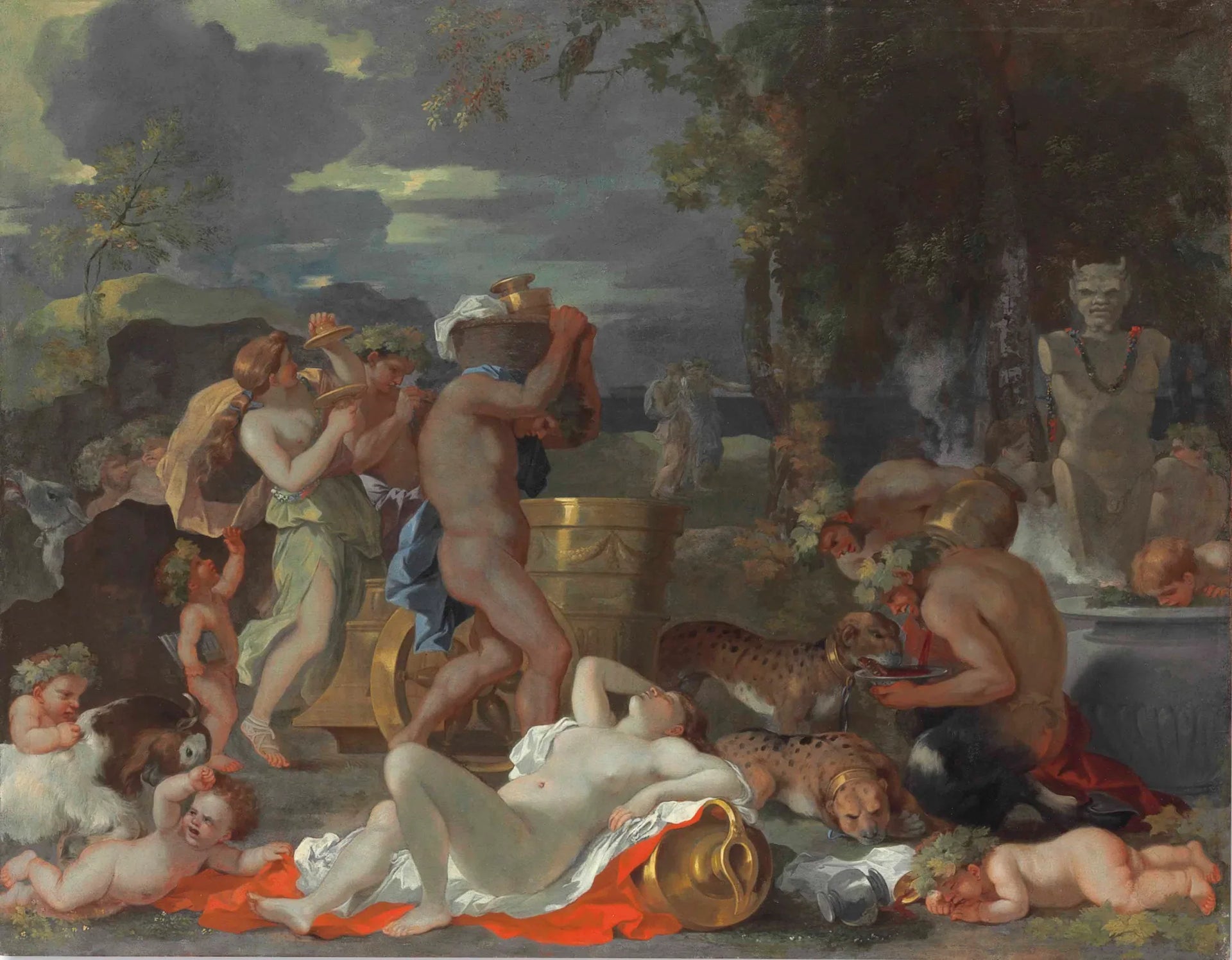 Bacchus et Ariane sur l'île de Naxos - Sébastien Bourdon image 1 reproduction artisanale de tableau