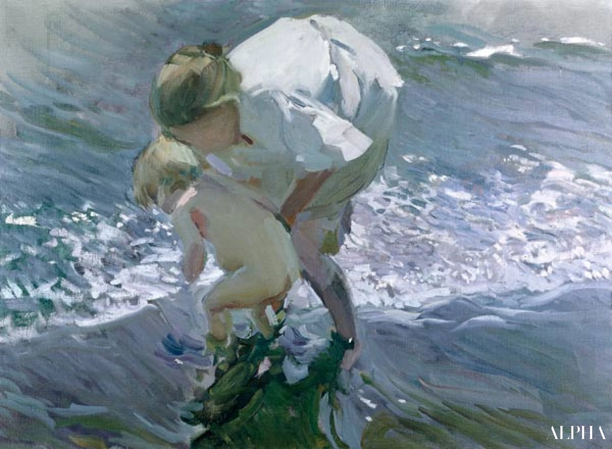 Bathing on the Beach - Sorolla - High-end reproductions of paintings and artworks