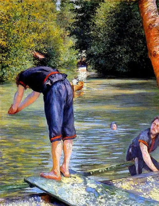 Bather Preparing to Dive - Gustave Caillebotte
