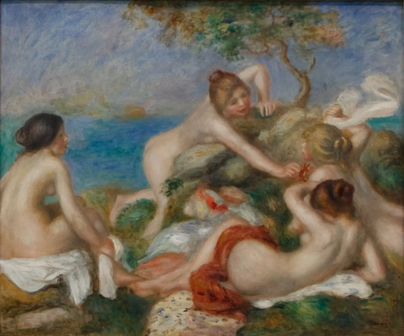 Bathers with Crab - Pierre-Auguste Renoir