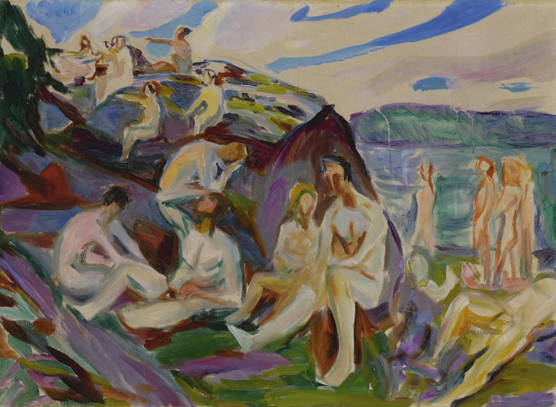 Bathers on the Rocks - Edvard Munch