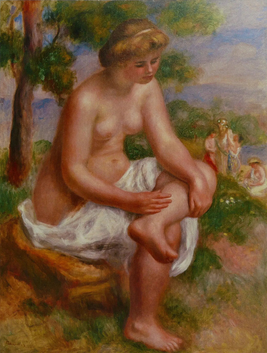 Seated bather in a landscape, known as Eurydice - Pierre-Auguste Renoir