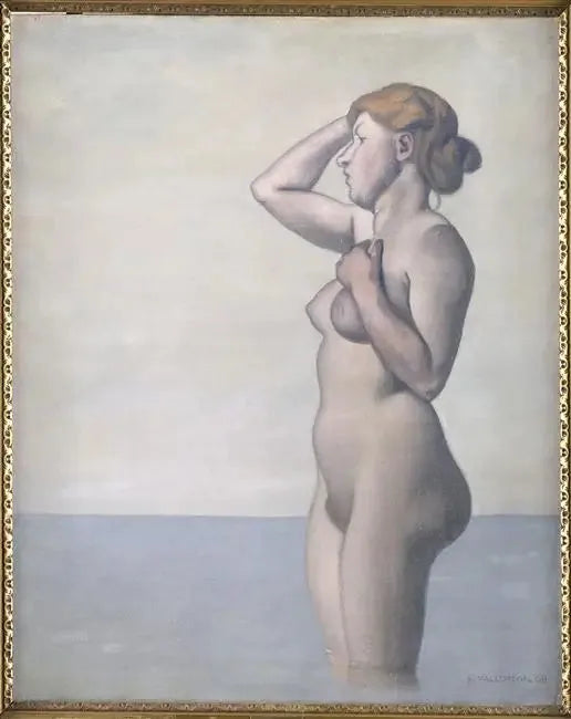 Profile Bather, Gray Sky - Félix Vallotton