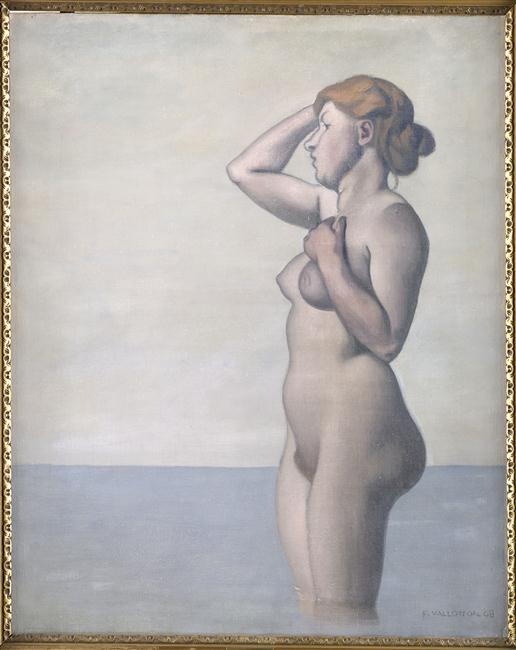 Profile Bather, Gray Sky - Félix Vallotton