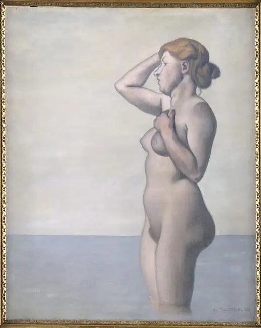 Profile Bather, Gray Sky - Félix Vallotton