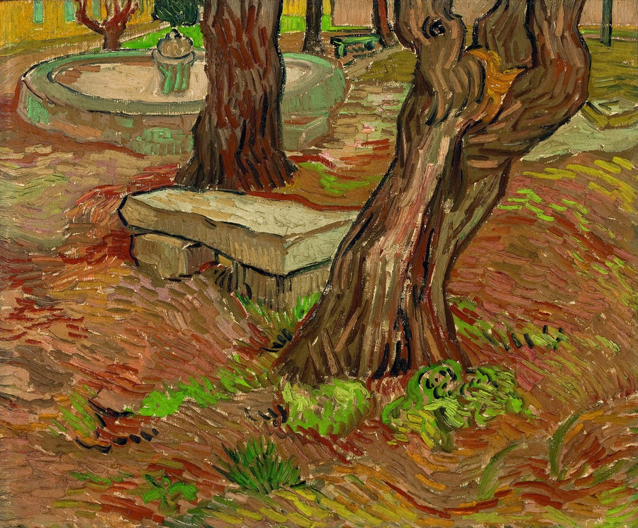The Stone Bench in the Saint-Rémy Asylum - Van Gogh